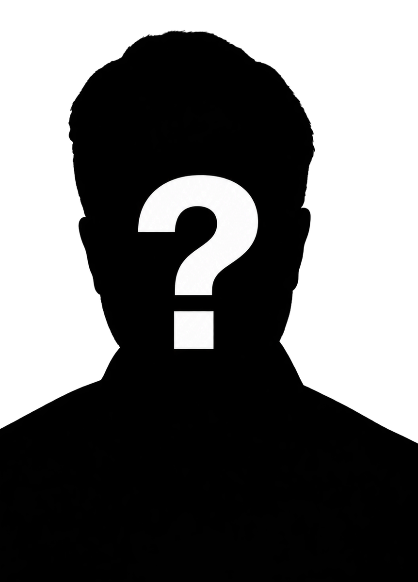 Silueta de Christopher Bernal con signo de interrogación, creador de La27